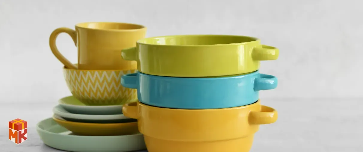 &nbsp;ست ظروف غذاخوری یا فنجان&zwnj;های رنگی