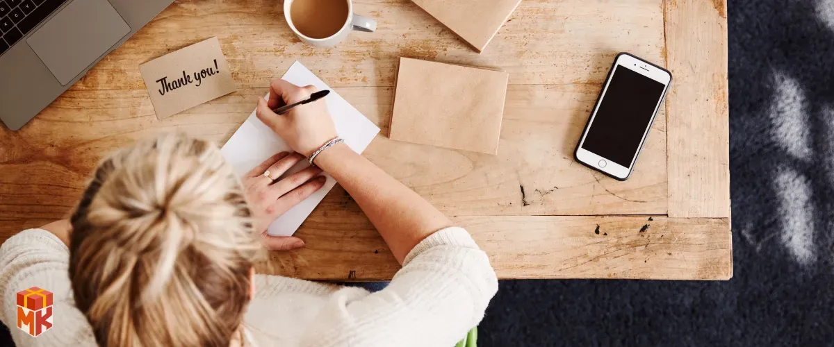 یادداشت تشکر با دست&zwnj;خط خودتان