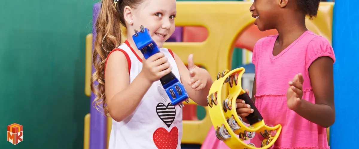 ست موسیقی کودک (طبل، دف، زنگ، فلوت)