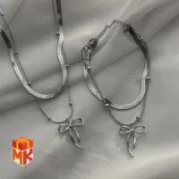 ست گردنبند و دستبند دخترانه طرح پاپیون محصول مرتبط
