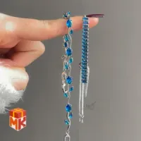 ست دستبند و گردنبند ابی درخشان محصول مرتبط